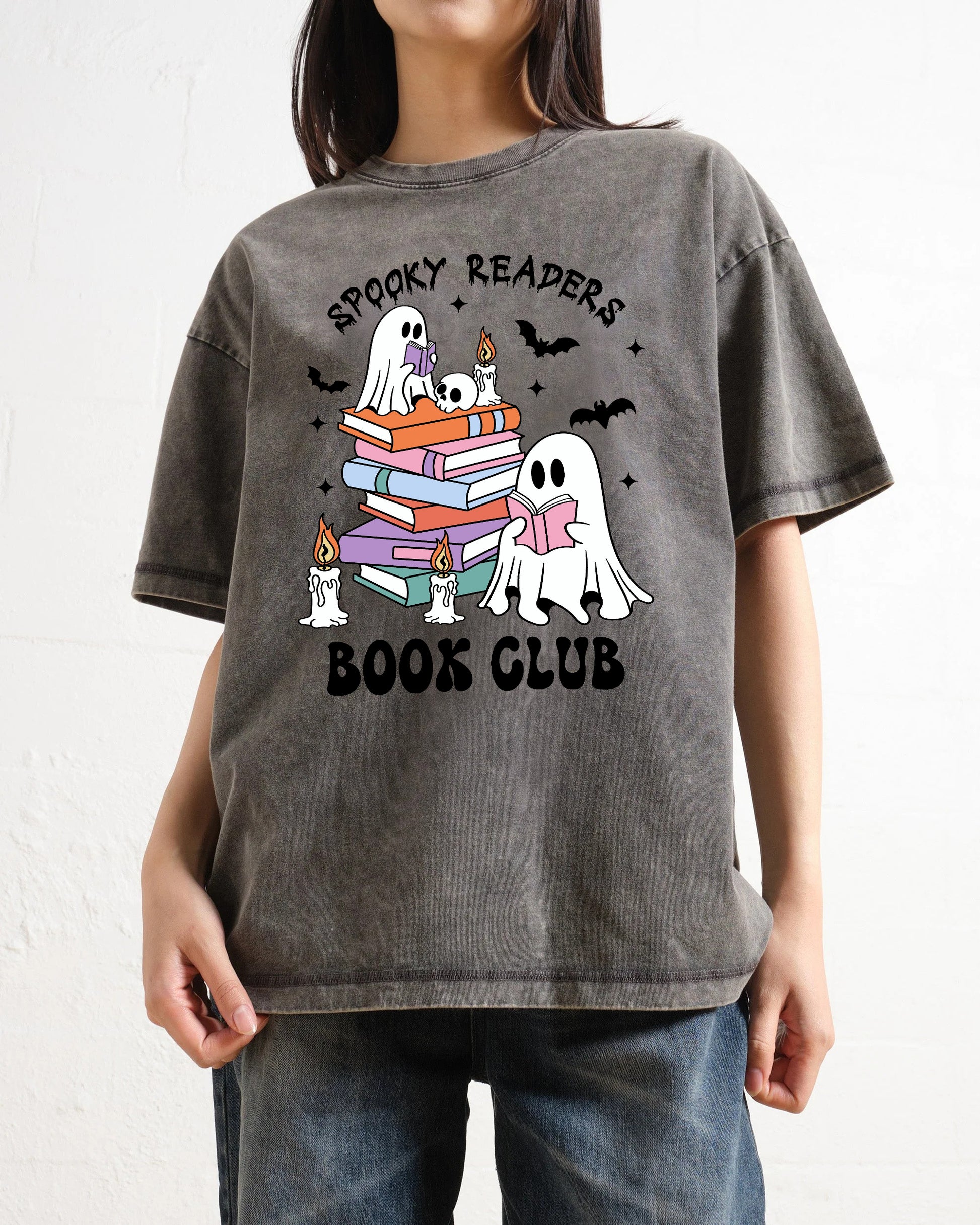 Spooky Readers Book Club Washed T-Shirt