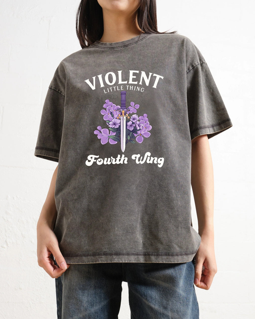 Violent Little Thing Violet Sorrengail Washed T-Shirt