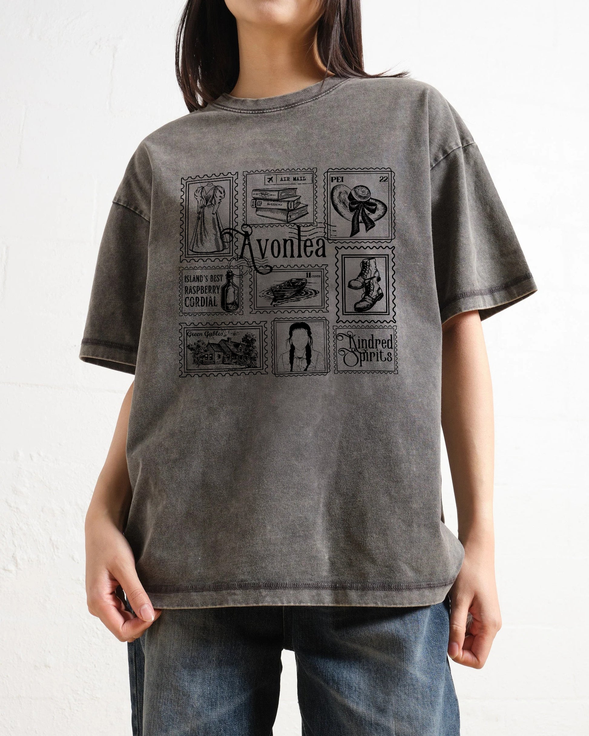 Anne of Green Gables Literary Stamp Collection Washed T-Shirt
