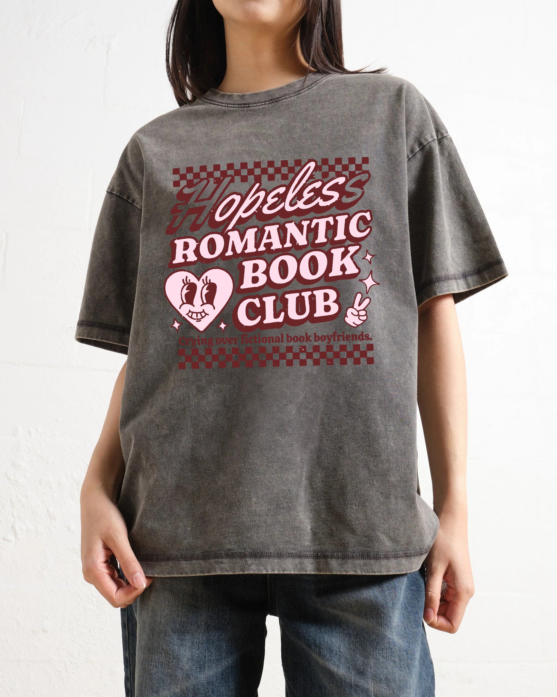 Hopeless Romantic Book Club Washed T-Shirt