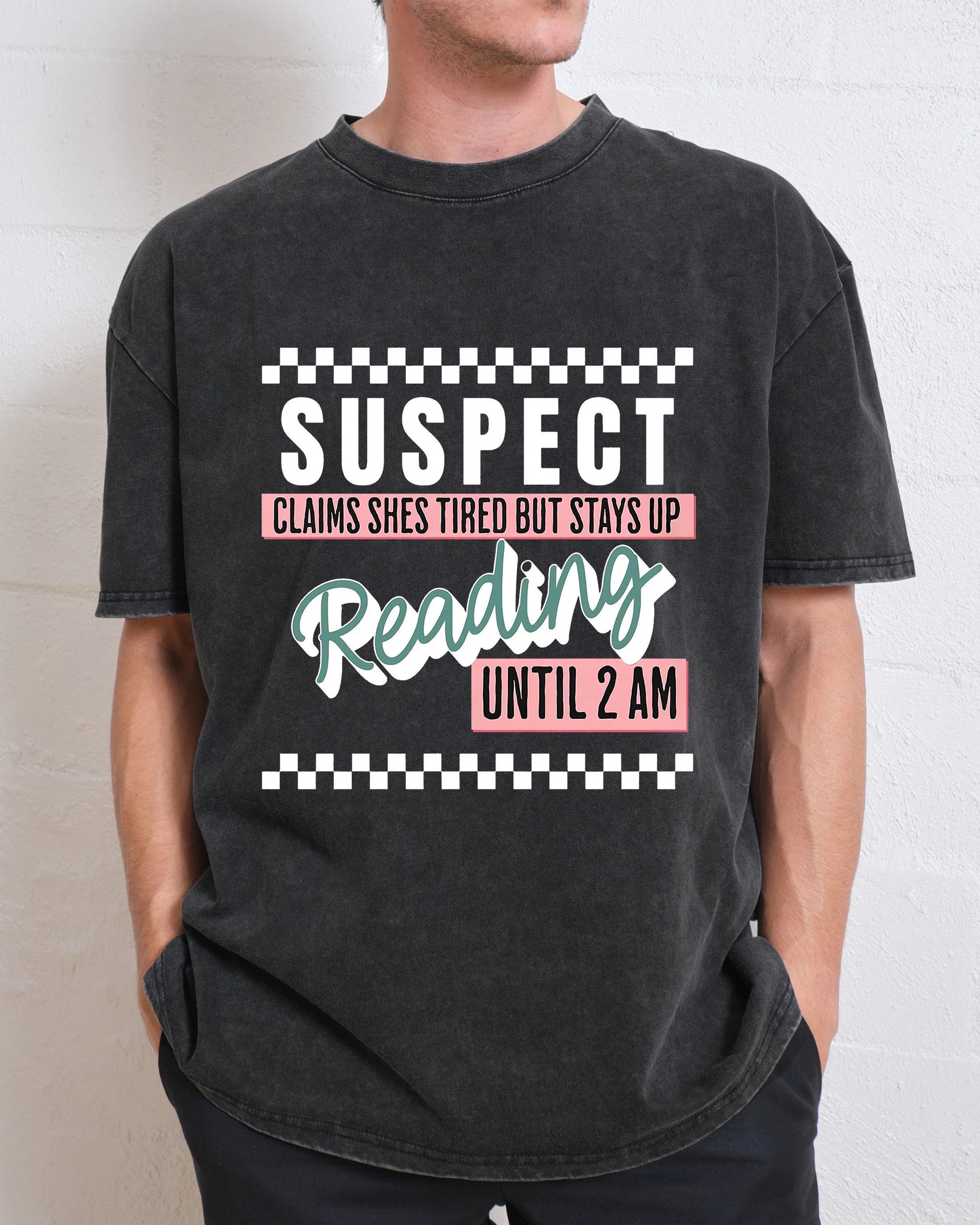 Suspect Claims Book Lover Washed T-Shirt