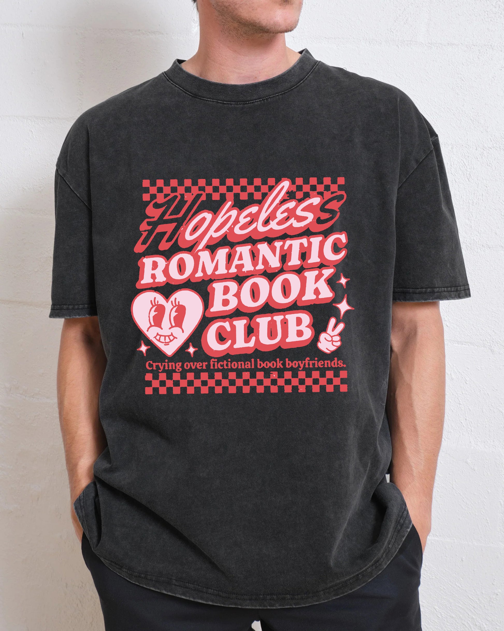 Hopeless Romantic Book Club Washed T-Shirt