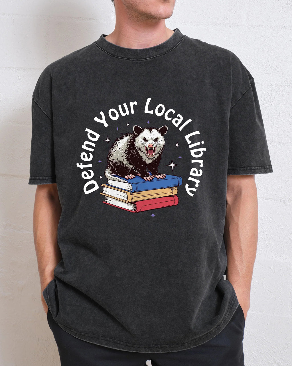 Defend Your Local Library Washed T-Shirt