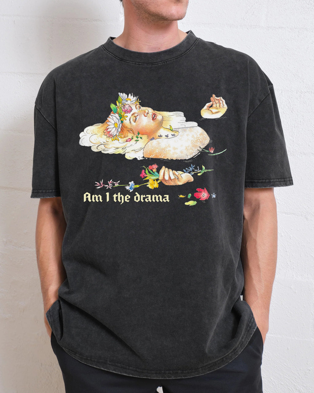 Shakespeare Hamlet Am I The Drama Washed T-Shirt