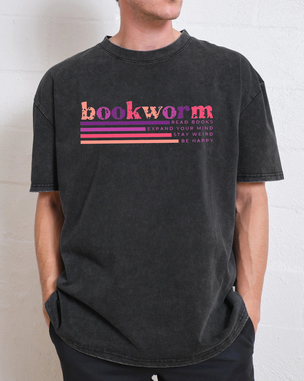 Bookworm Read Books Washed T-Shirt