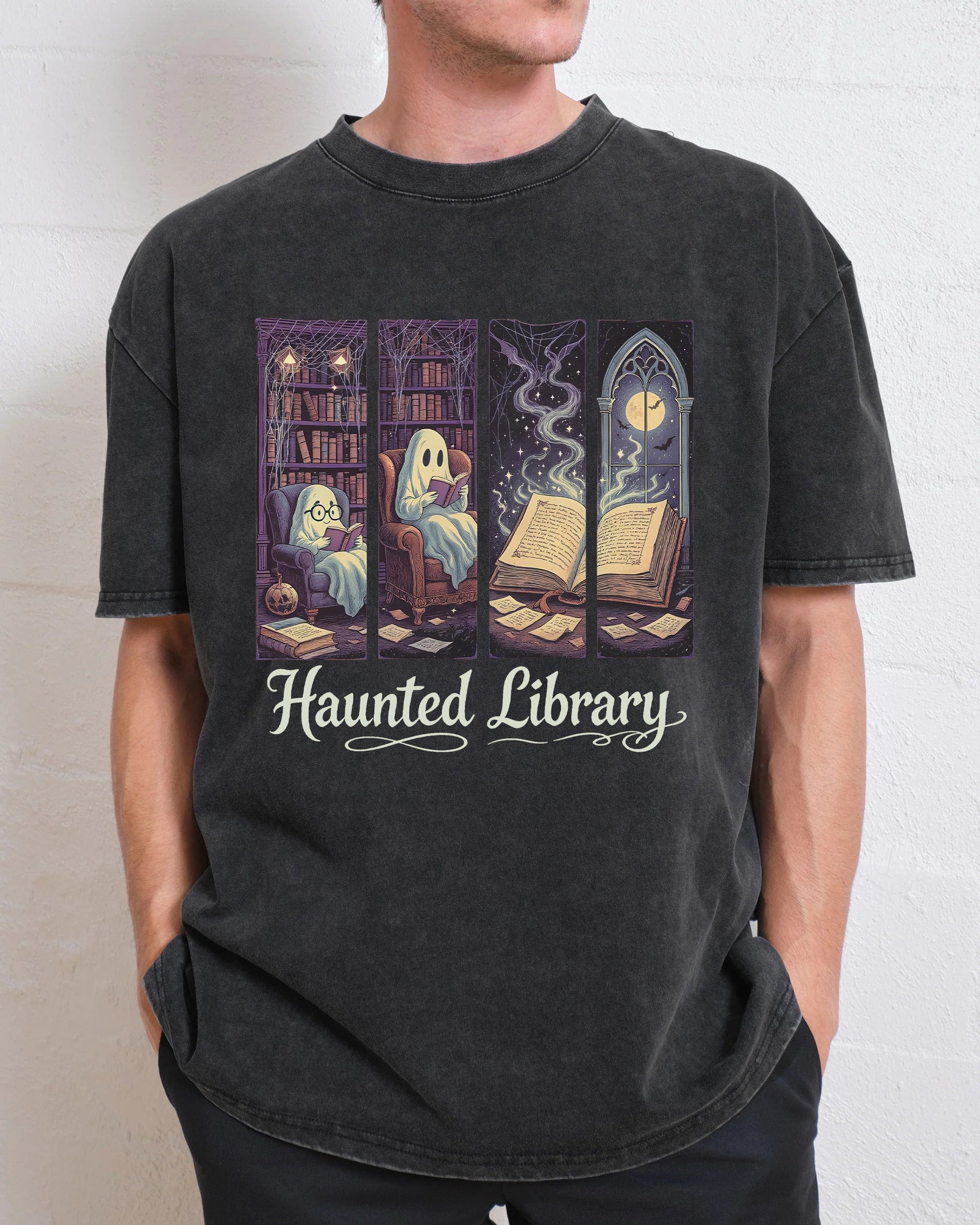 Haunted Library Washed T-Shirt