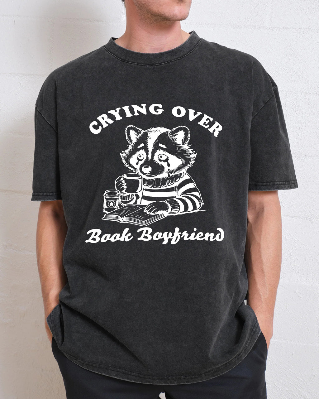 Crying Over Book Boyfriends Washed T-Shirt