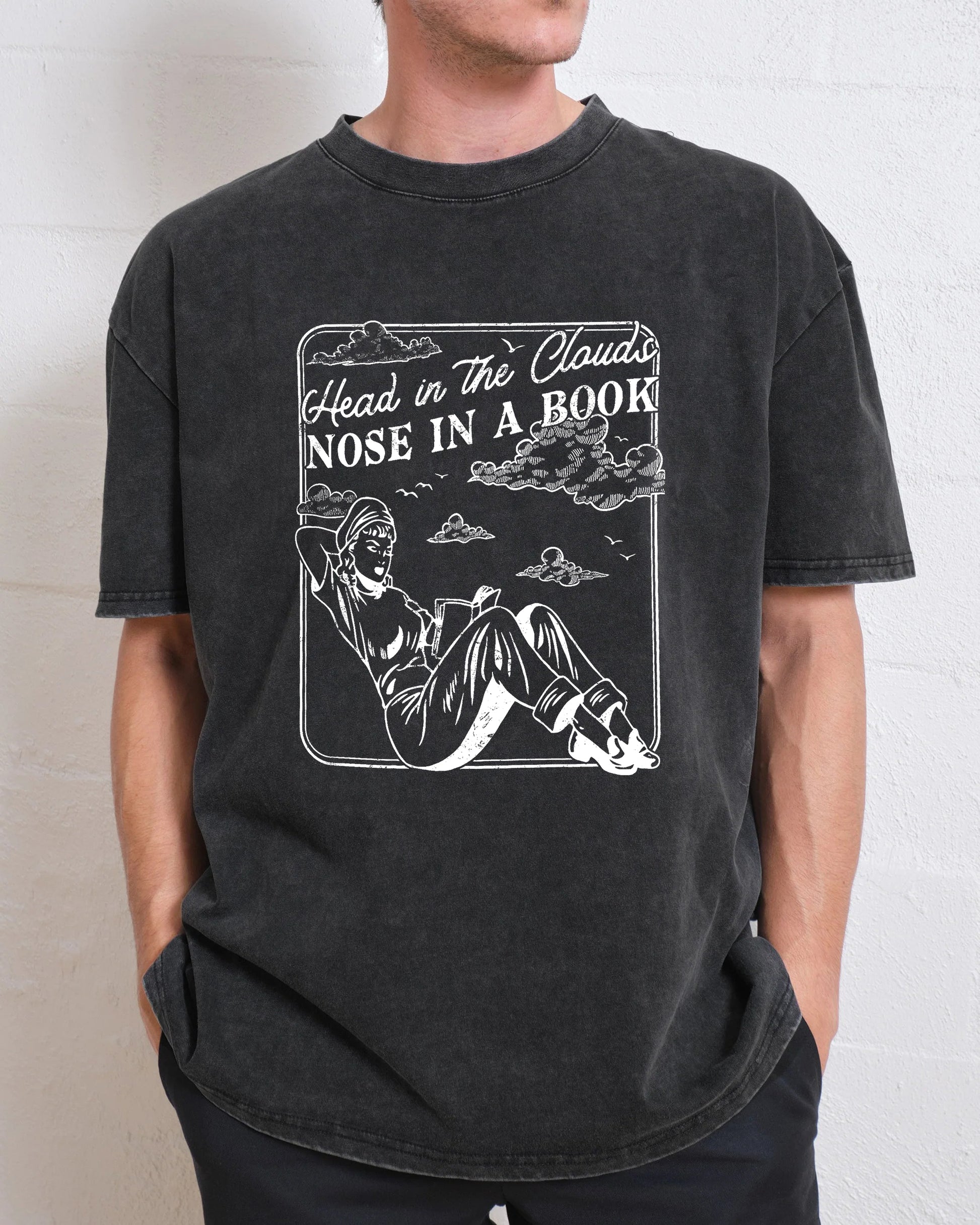 Head In the Clouds Nose In a Book Washed T-Shirt