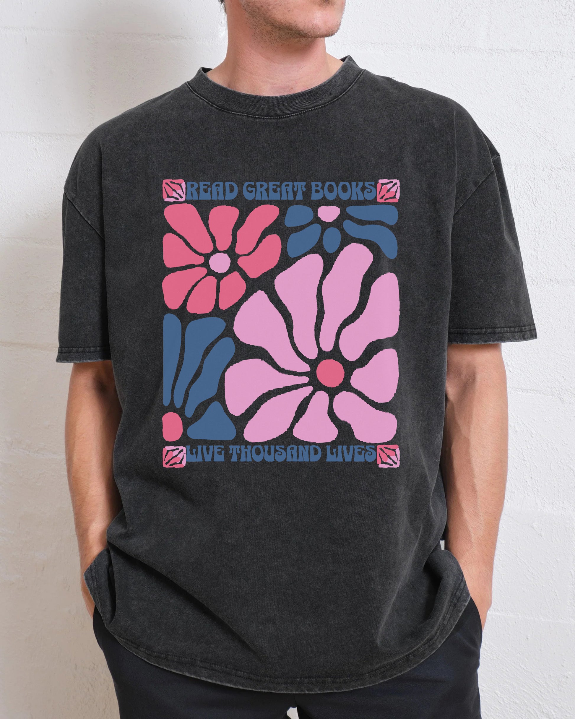 Read Great Books Live Thousand Life Washed T-Shirt