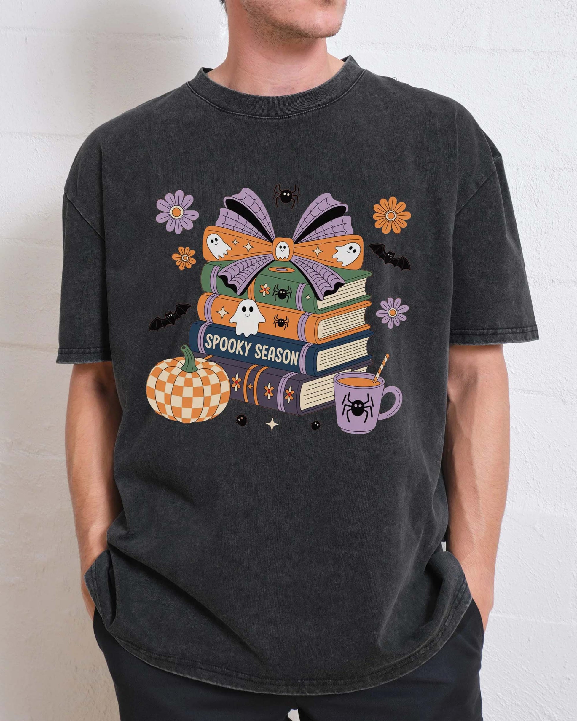 Spooky Season Book Lover Washed T-Shirt