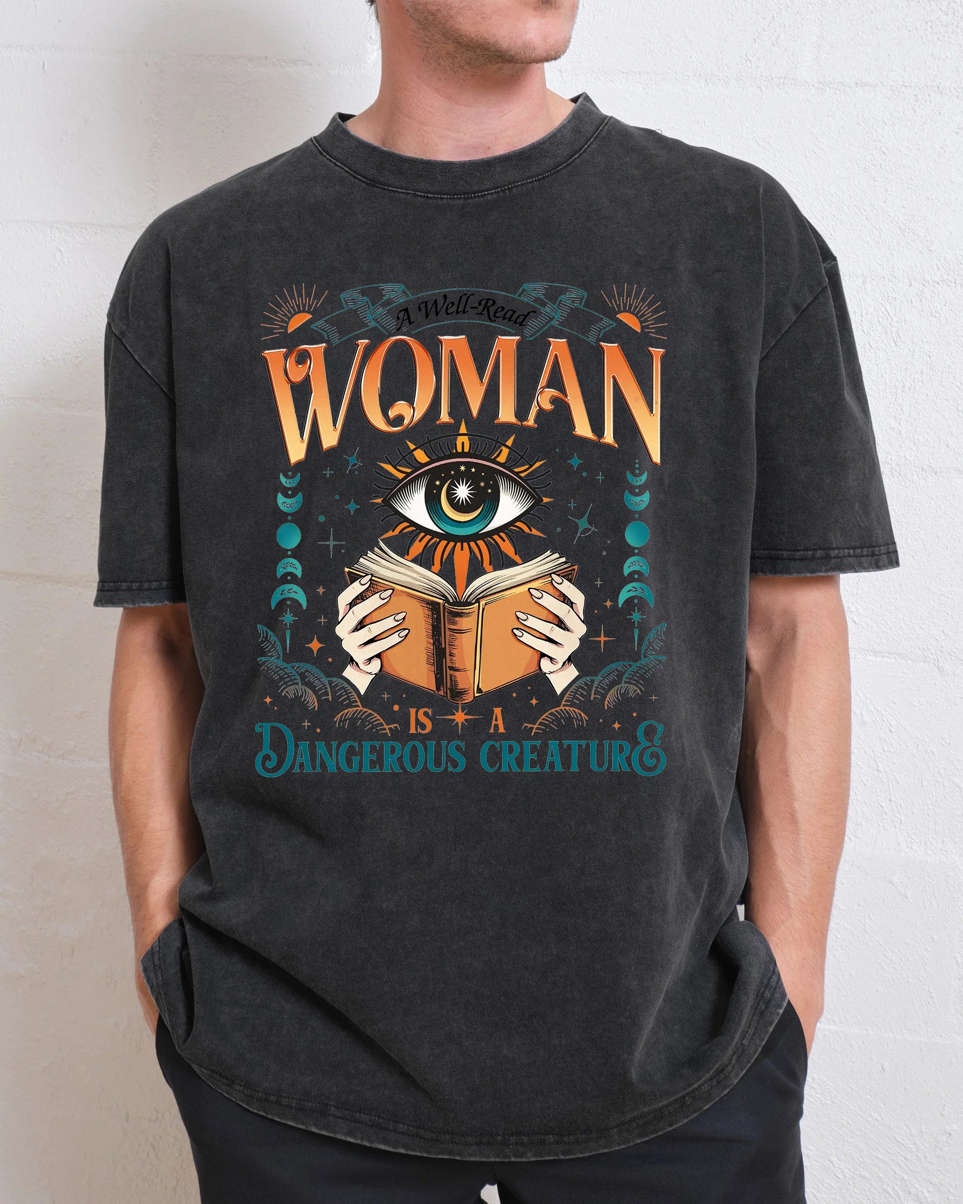 A Well Read Woman Is A Dangerous Creature Washed T-Shirt