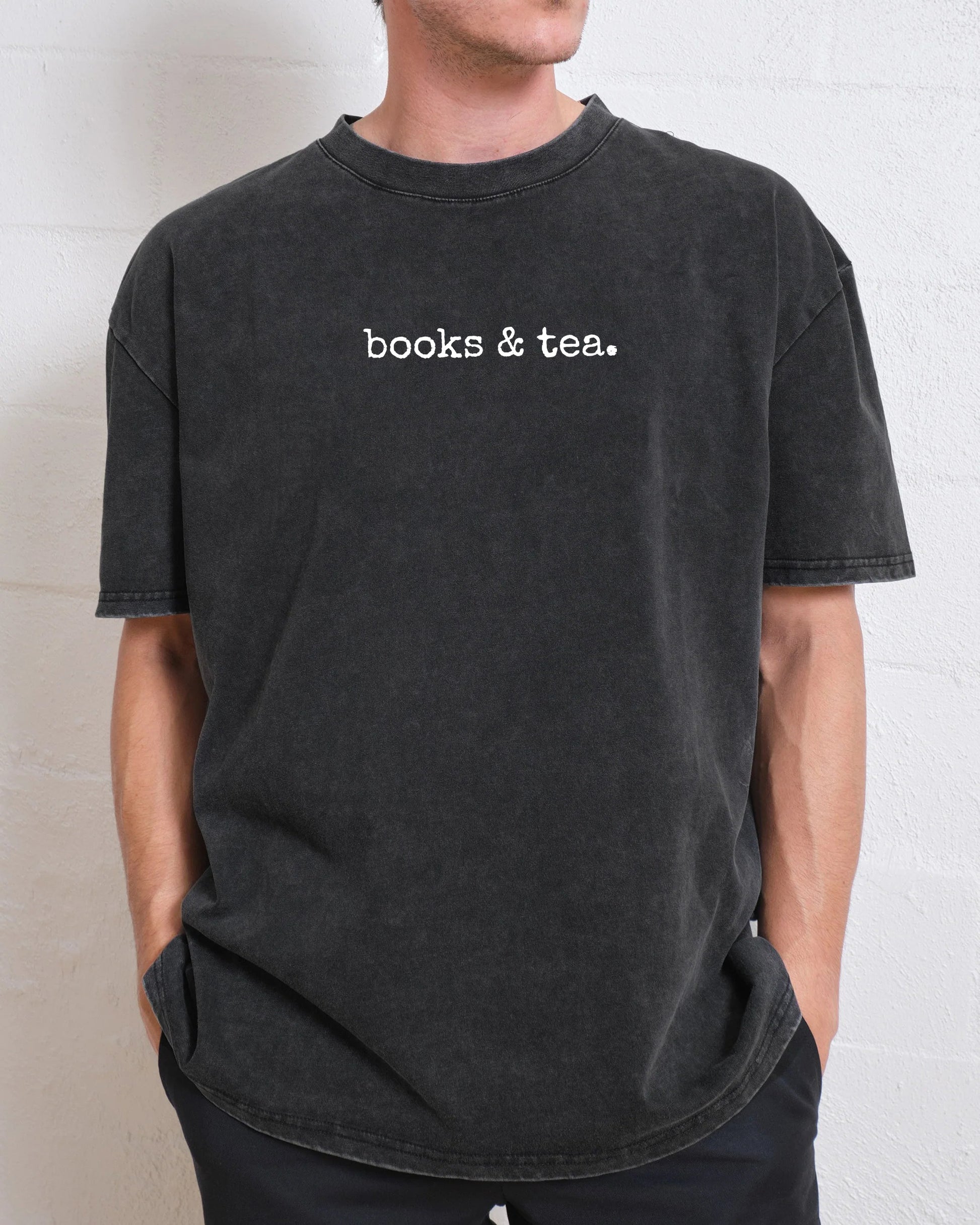 Books And Tea Washed T-Shirt