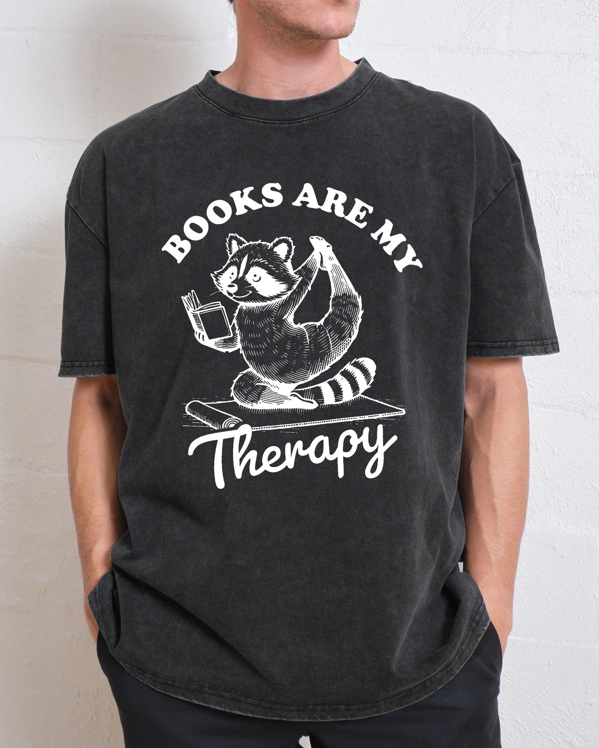 Books Are My Therapy Washed T-Shirt
