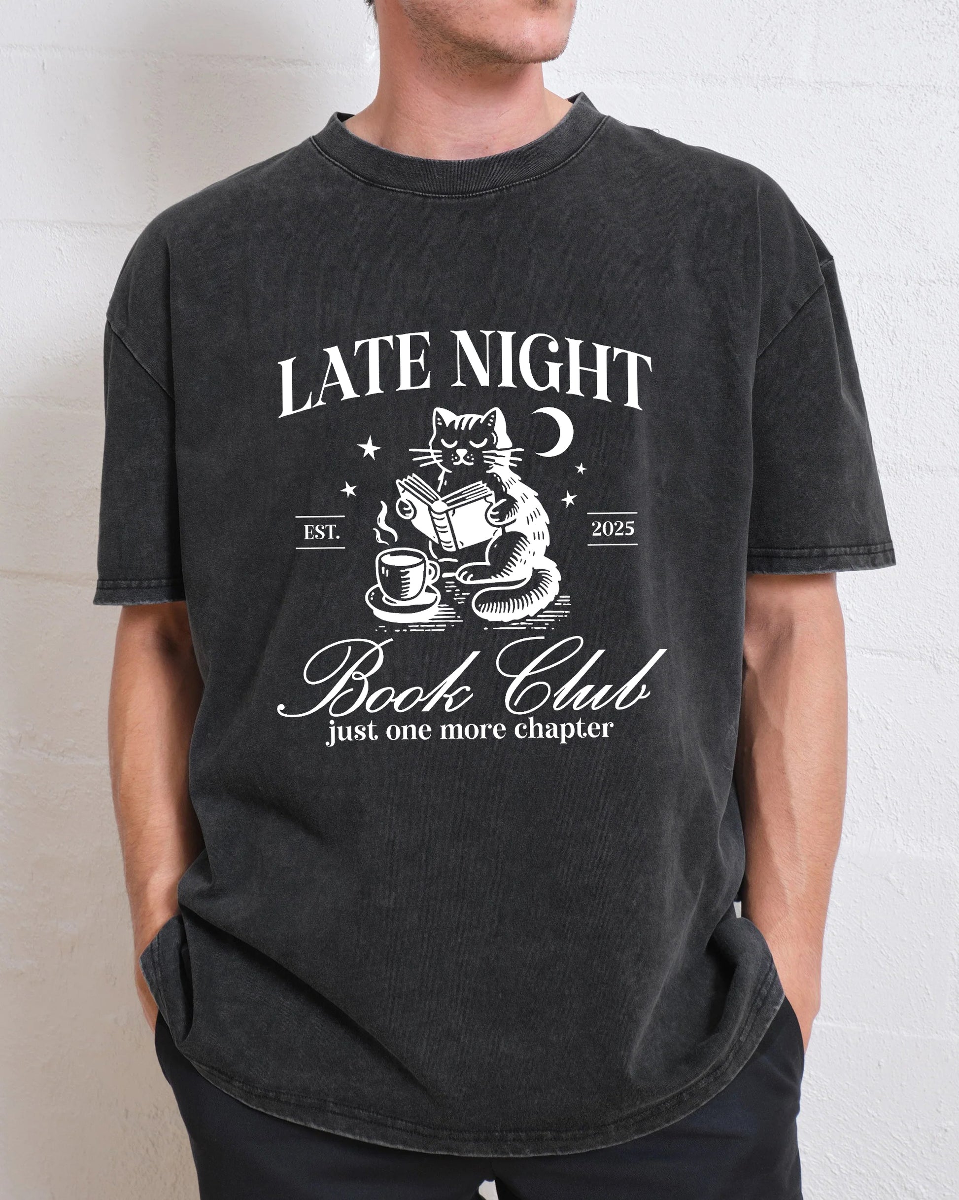 Late Night Book Club Washed T-Shirt