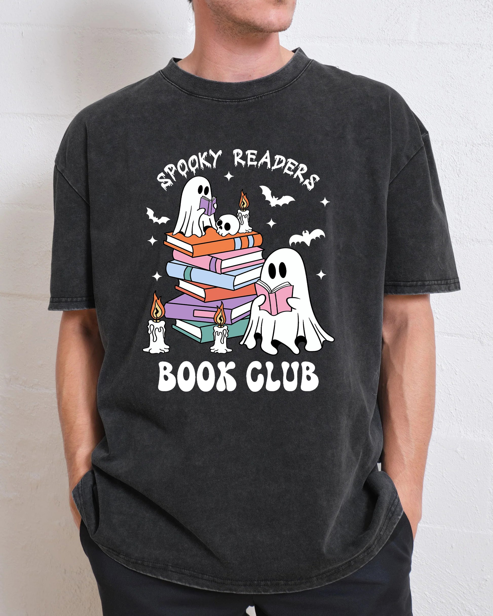 Spooky Readers Book Club Washed T-Shirt