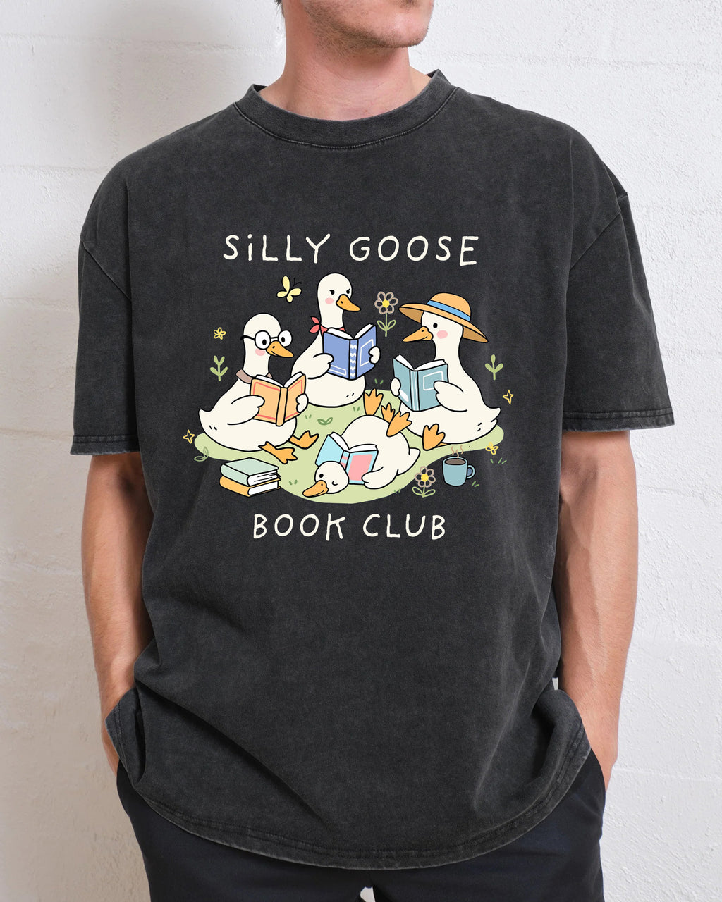 Silly Goose Book Club Washed T-Shirt