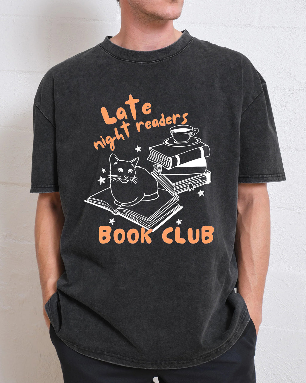 Late Night Readers Book Club Washed T-Shirt