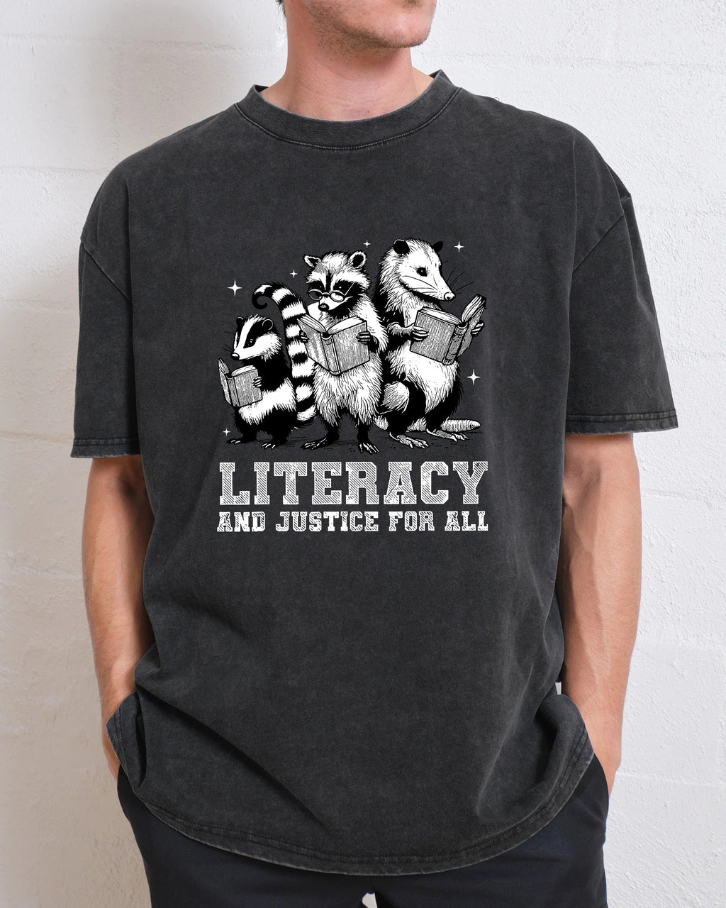 Literacy And Justice For All Washed T-Shirt
