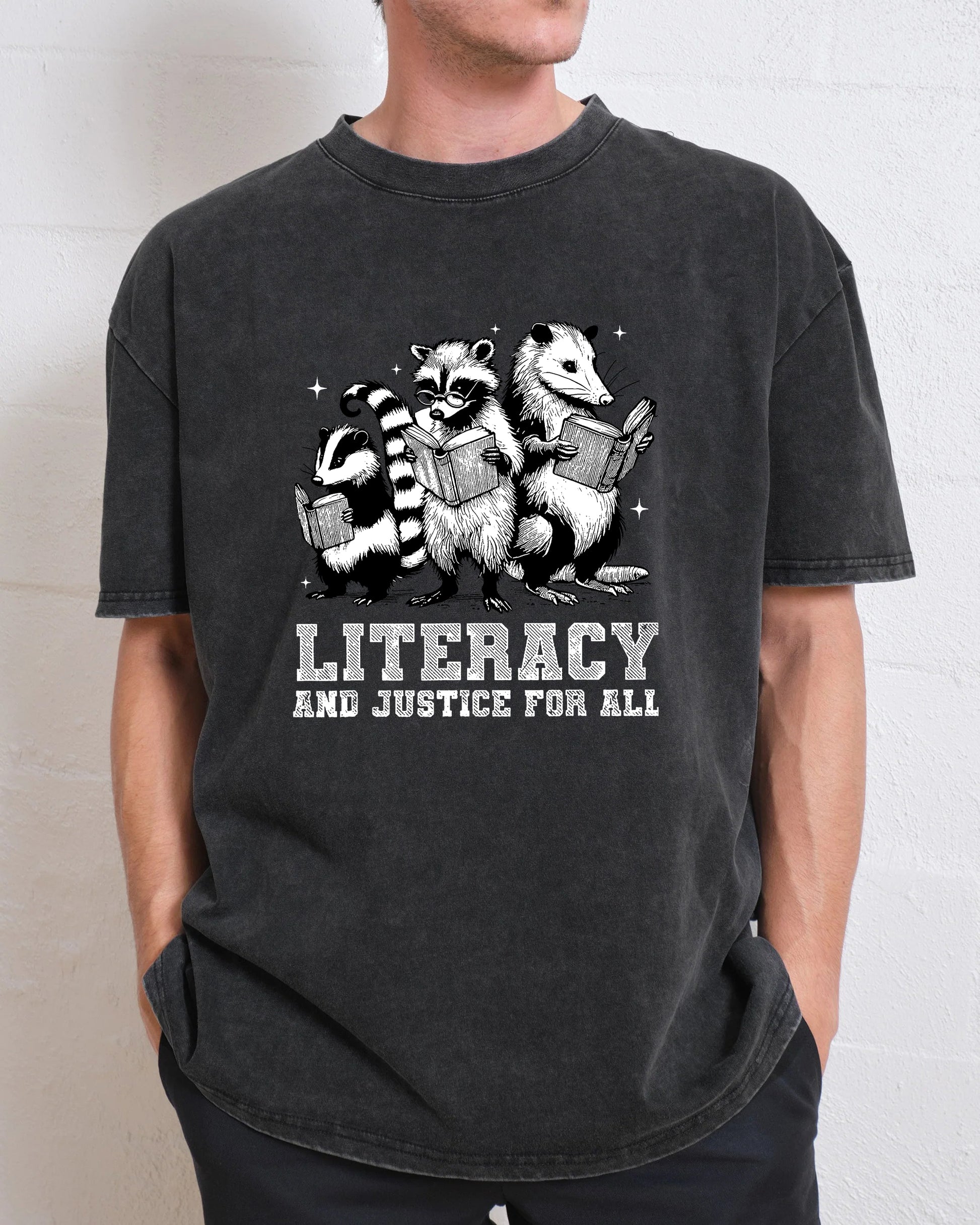 Literacy And Justice For All Washed T-Shirt