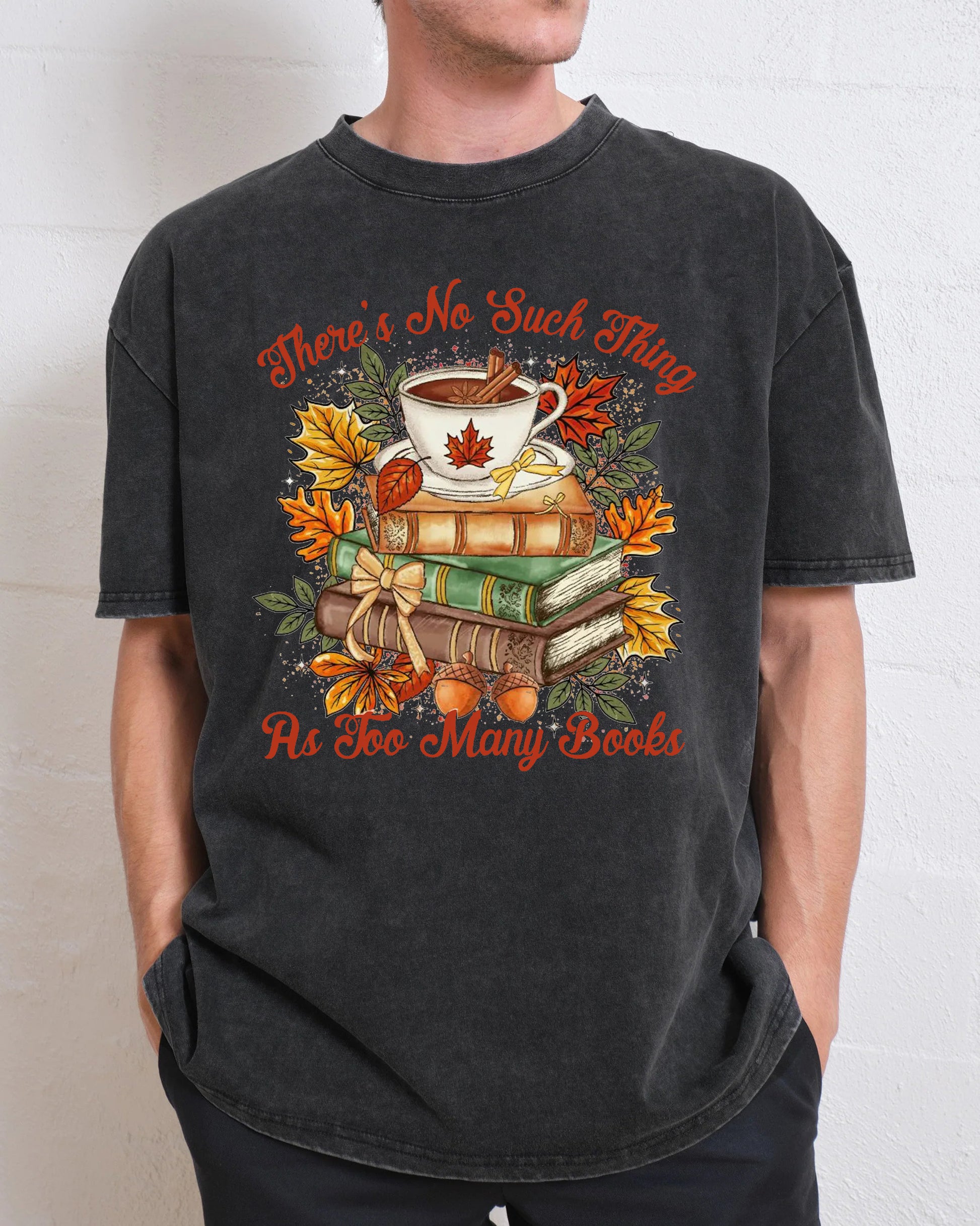 Too Many Books Washed T-Shirt