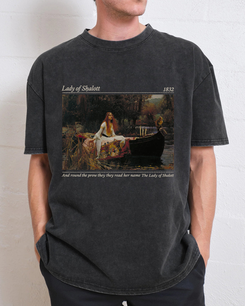 Alfred Lord Tennyson Lady of Shalott Washed T-Shirt