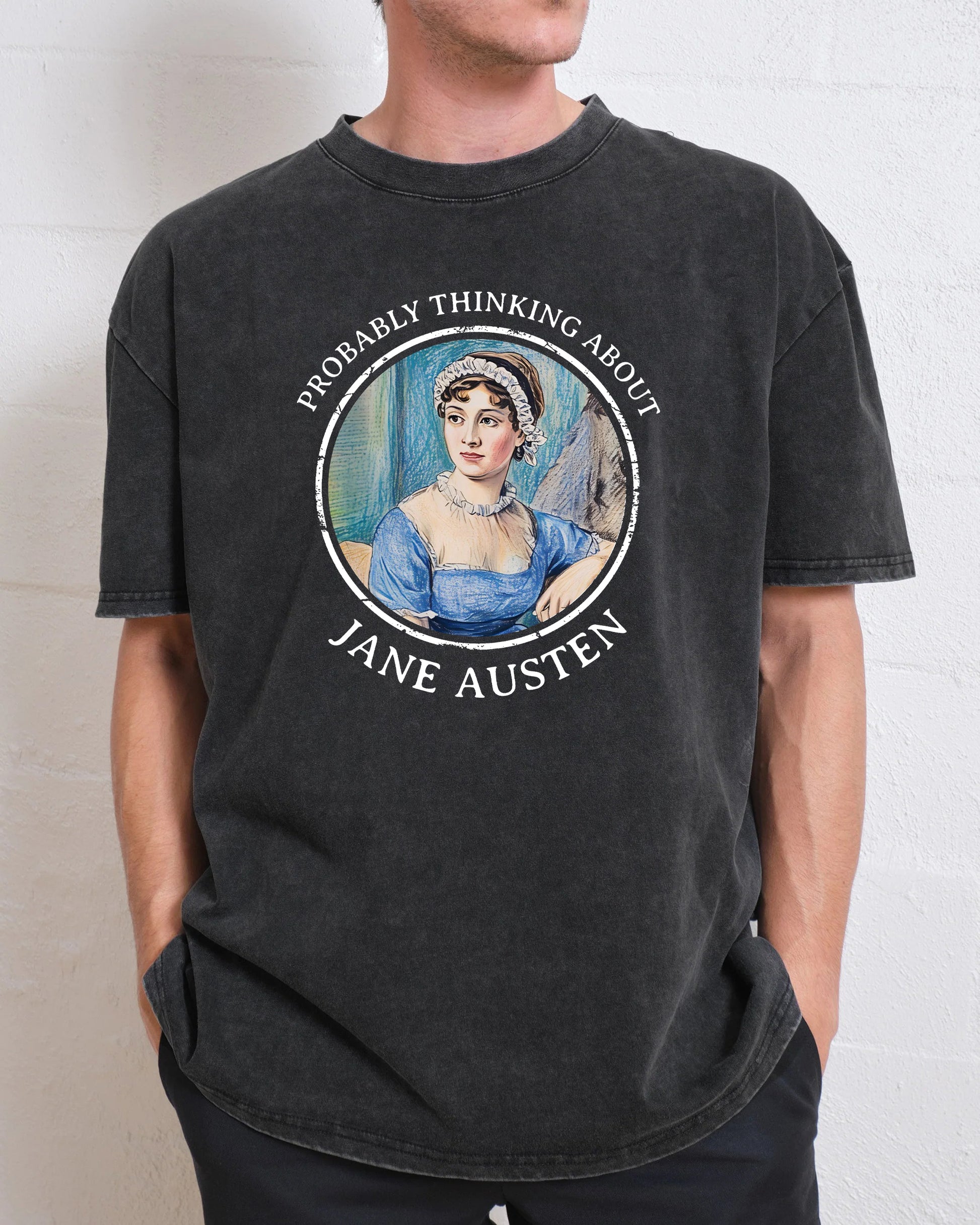 Probably Thinking About Jane Austen Washed T-Shirt