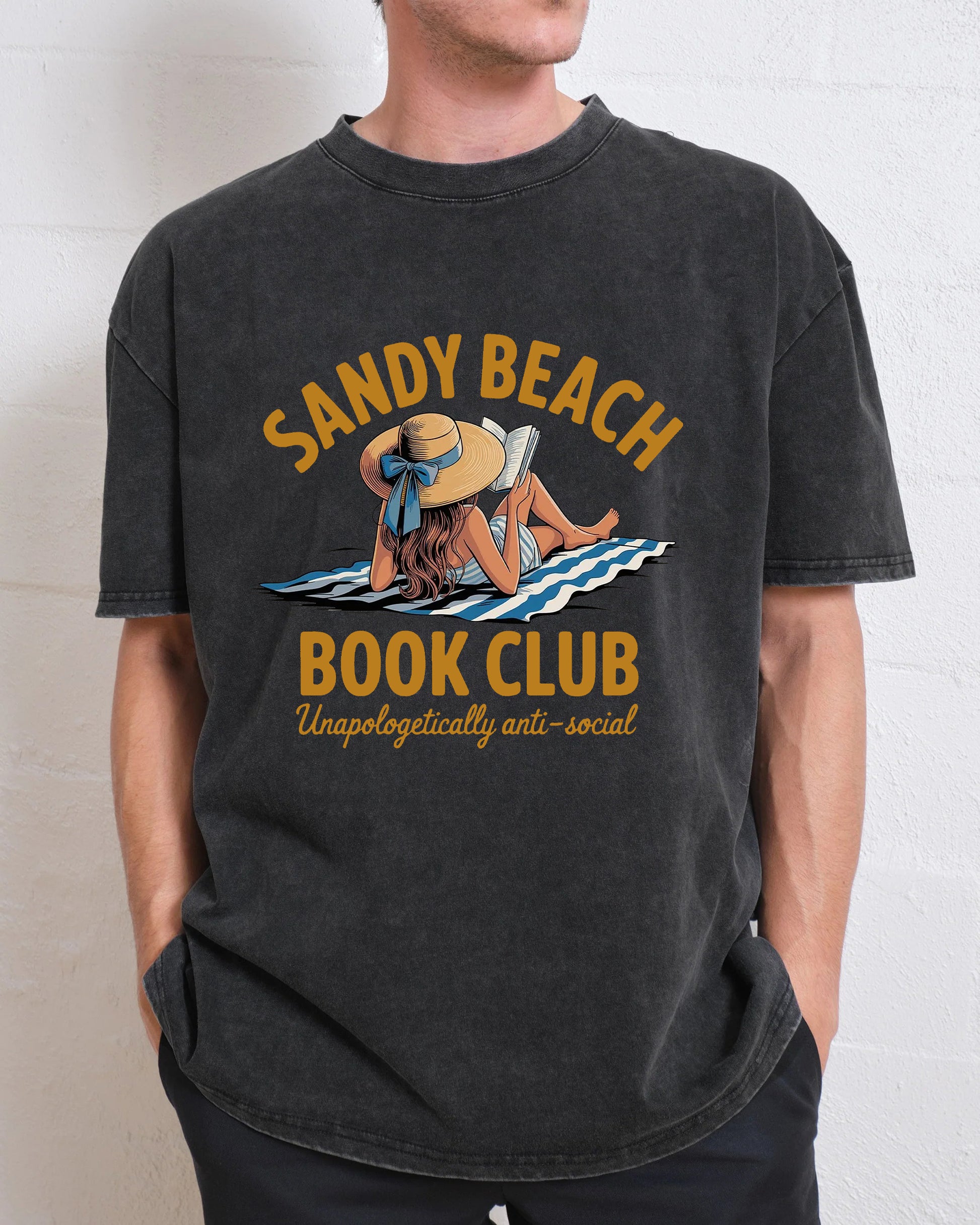 Sandy Beach Book Club Washed T-Shirt