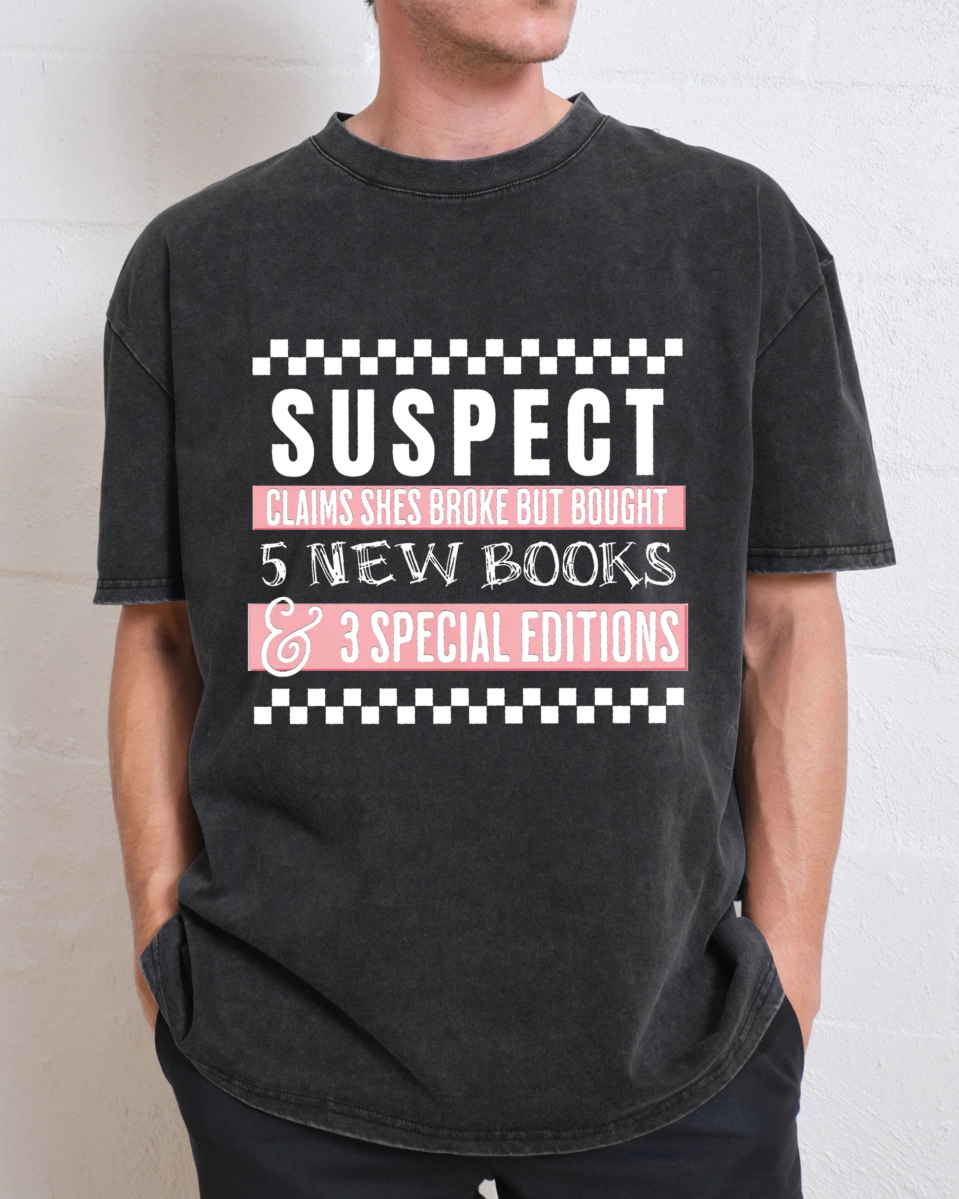 Suspect Book Lover Washed T-Shirt