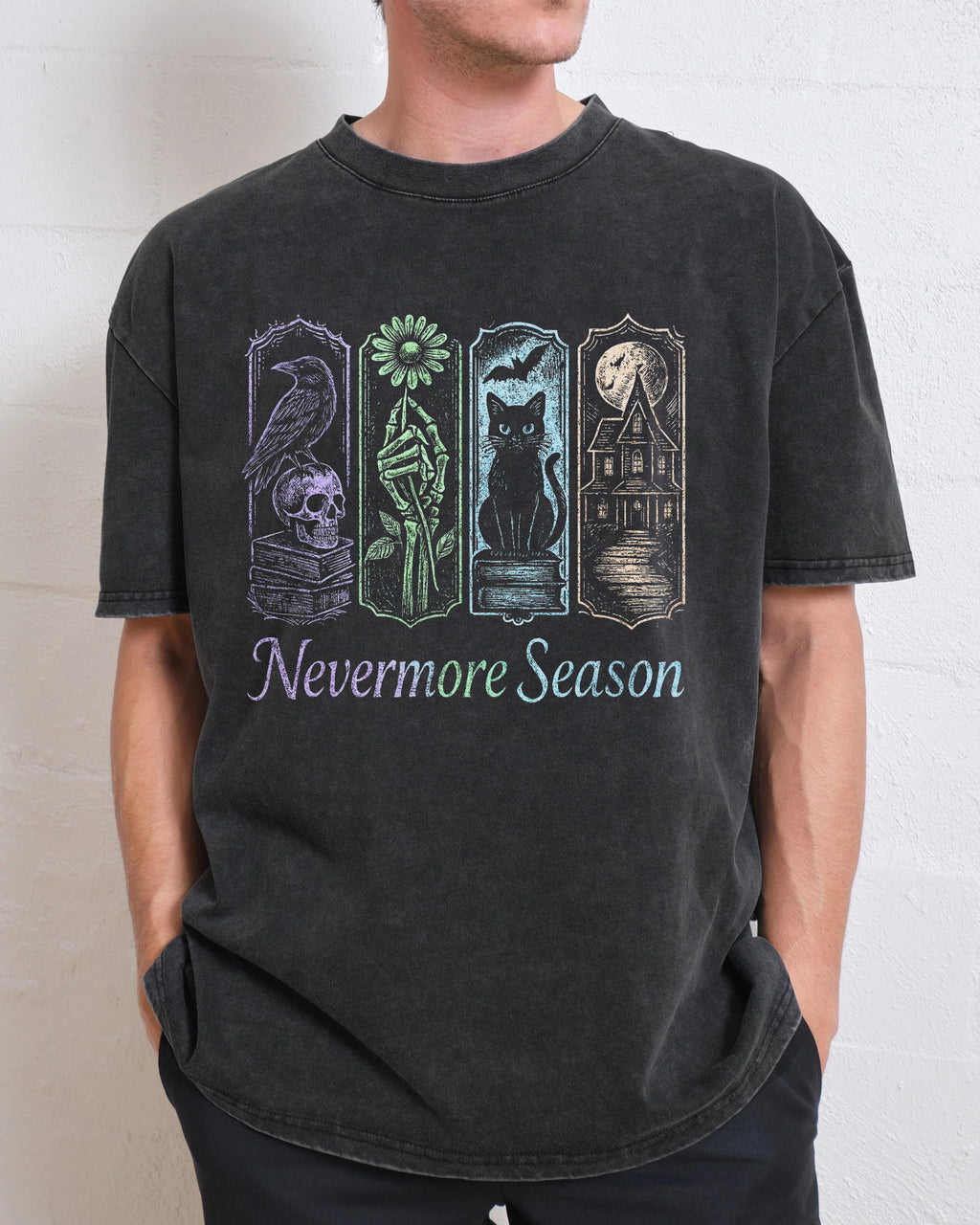 Edgar Allan Poe Nevermore Season Washed T-Shirt