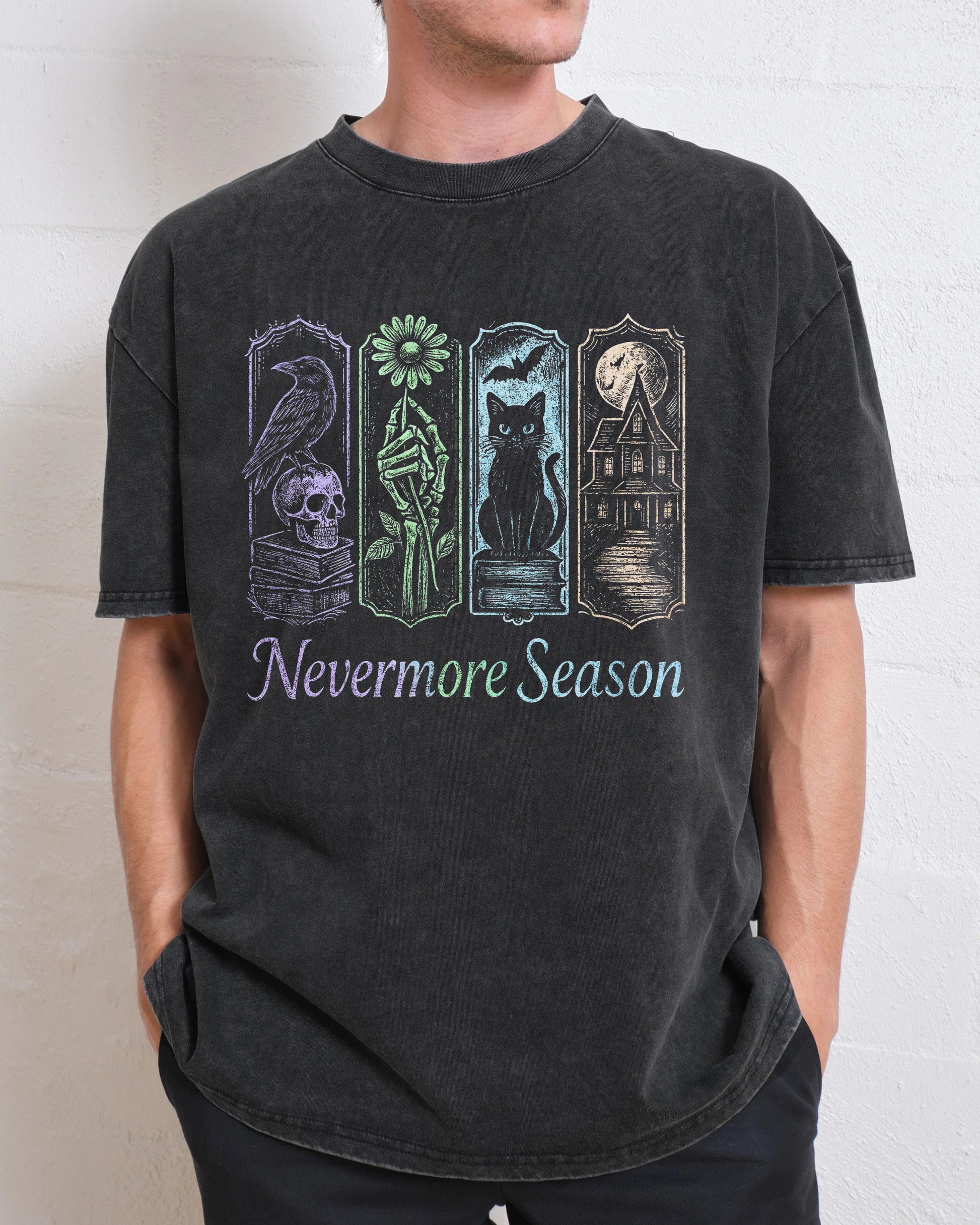 Edgar Allan Poe Nevermore Season Washed T-Shirt