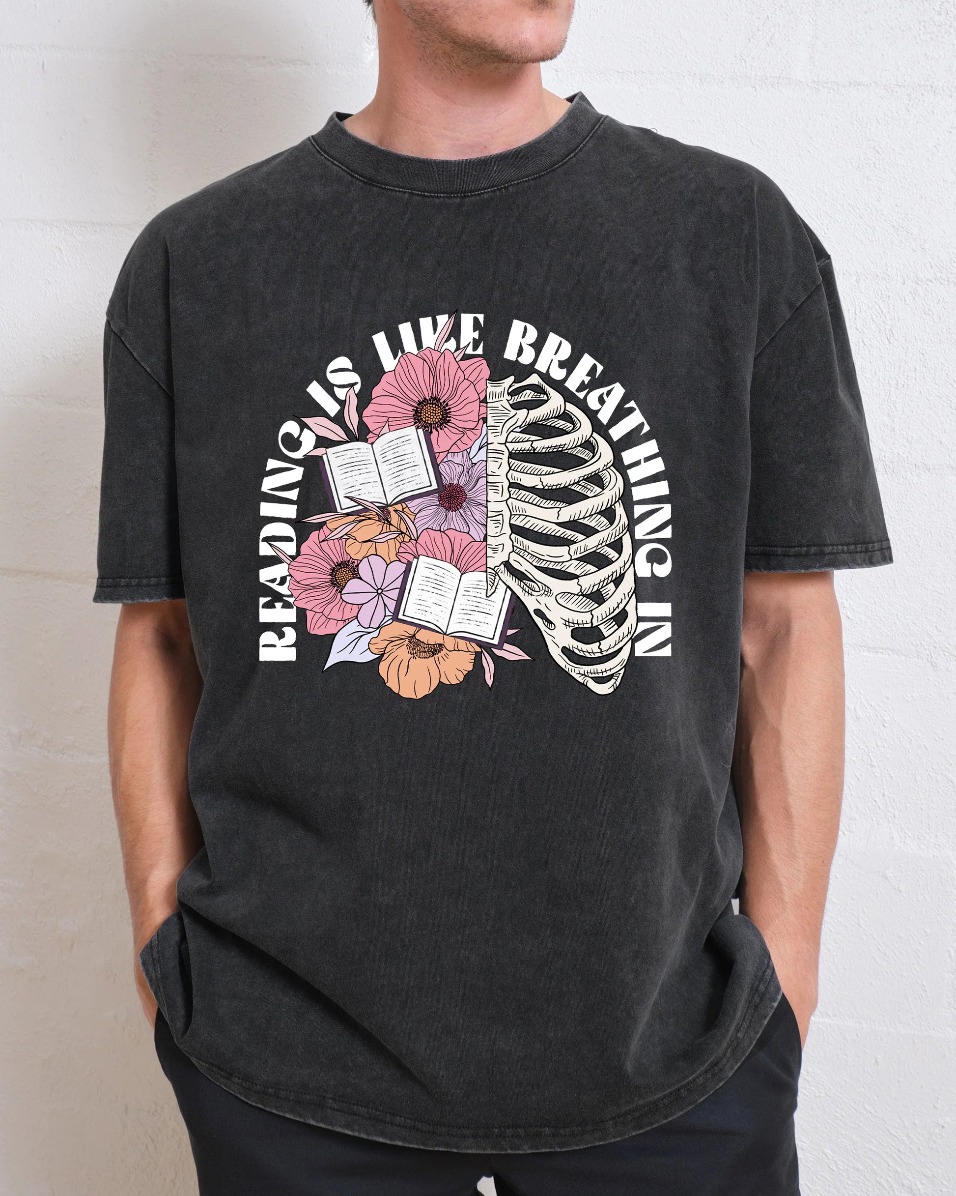 Reading Is Like Breathing Washed T-Shirt