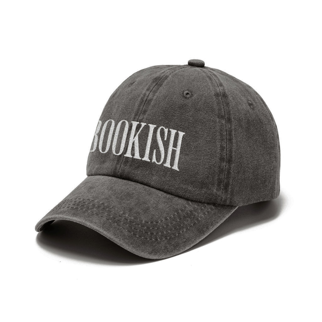 Bookish Embroidered Washed Cap