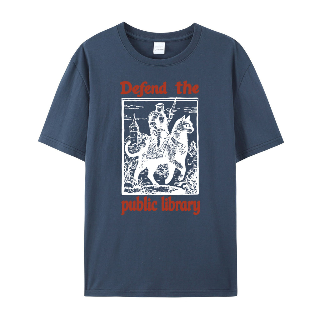 Defend the Public Library cotton T-shirt