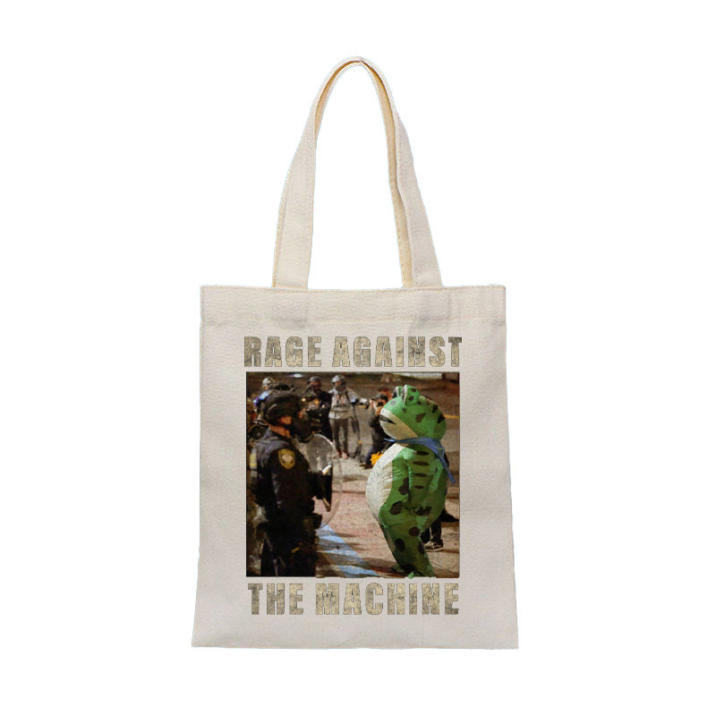 Frogs Together Strong Protest Shirt canvas bag