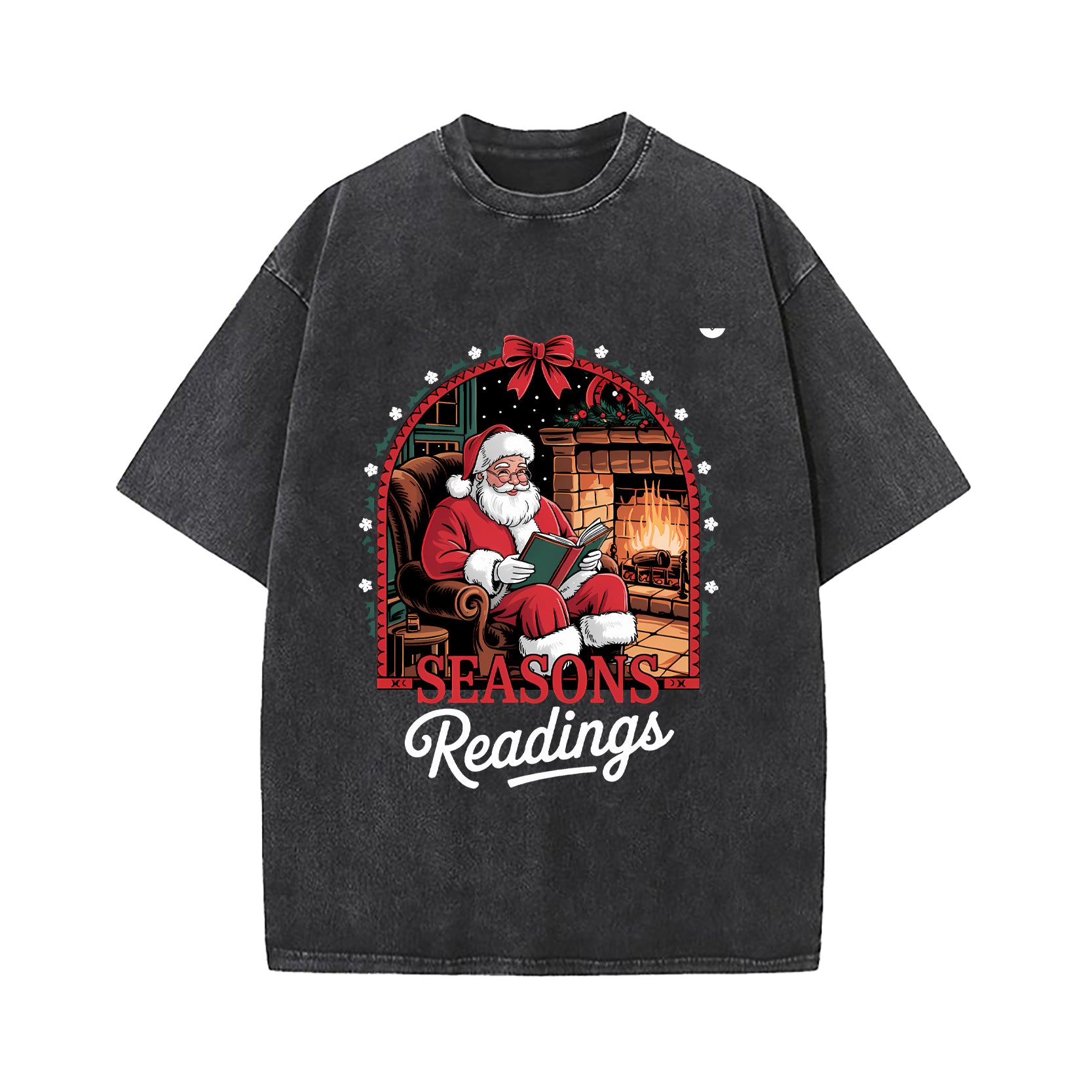 Reading Santa Claus Bookish Christmas Reading Lovers Essential T-Shirt