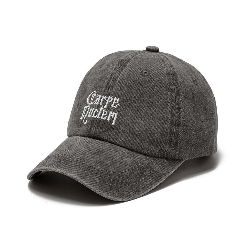 Carpe Noctem Seize The Night Embroidered Washed Cap