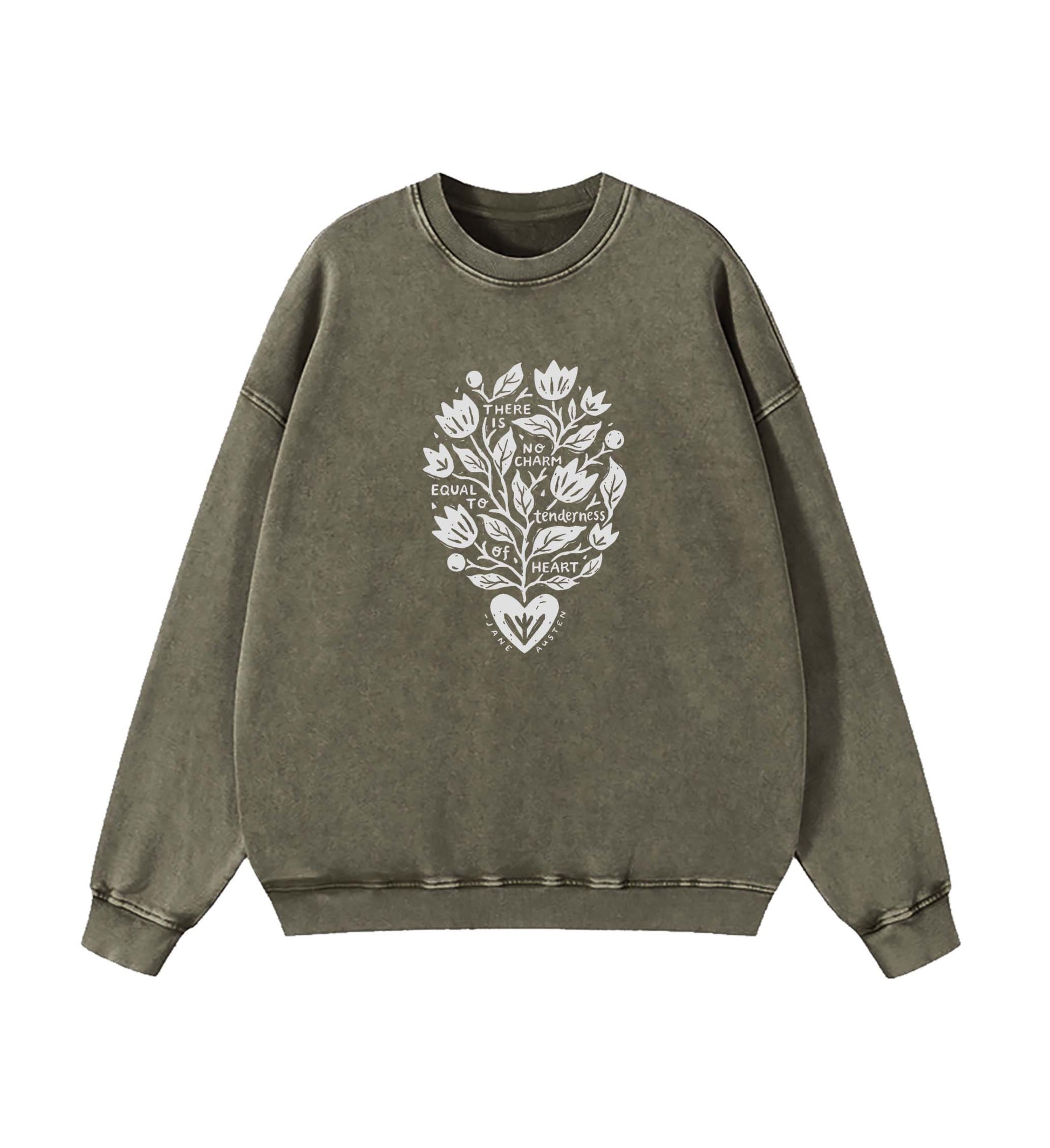 Tenderness of Heart Jane Austen Quote Sweatshirt