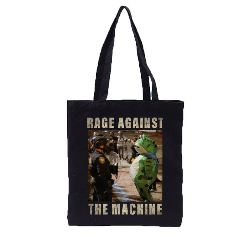 Frogs Together Strong Protest Shirt canvas bag