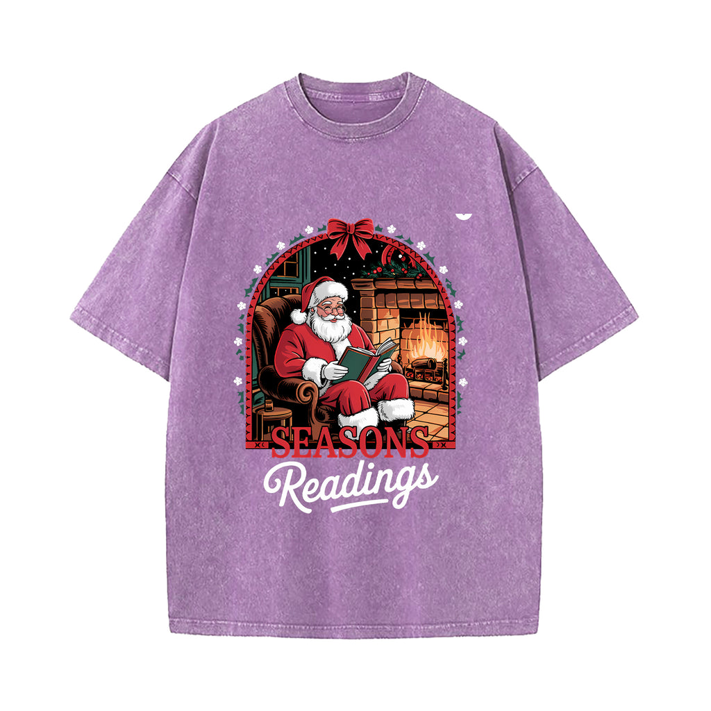 Reading Santa Claus Bookish Christmas Reading Lovers Essential T-Shirt