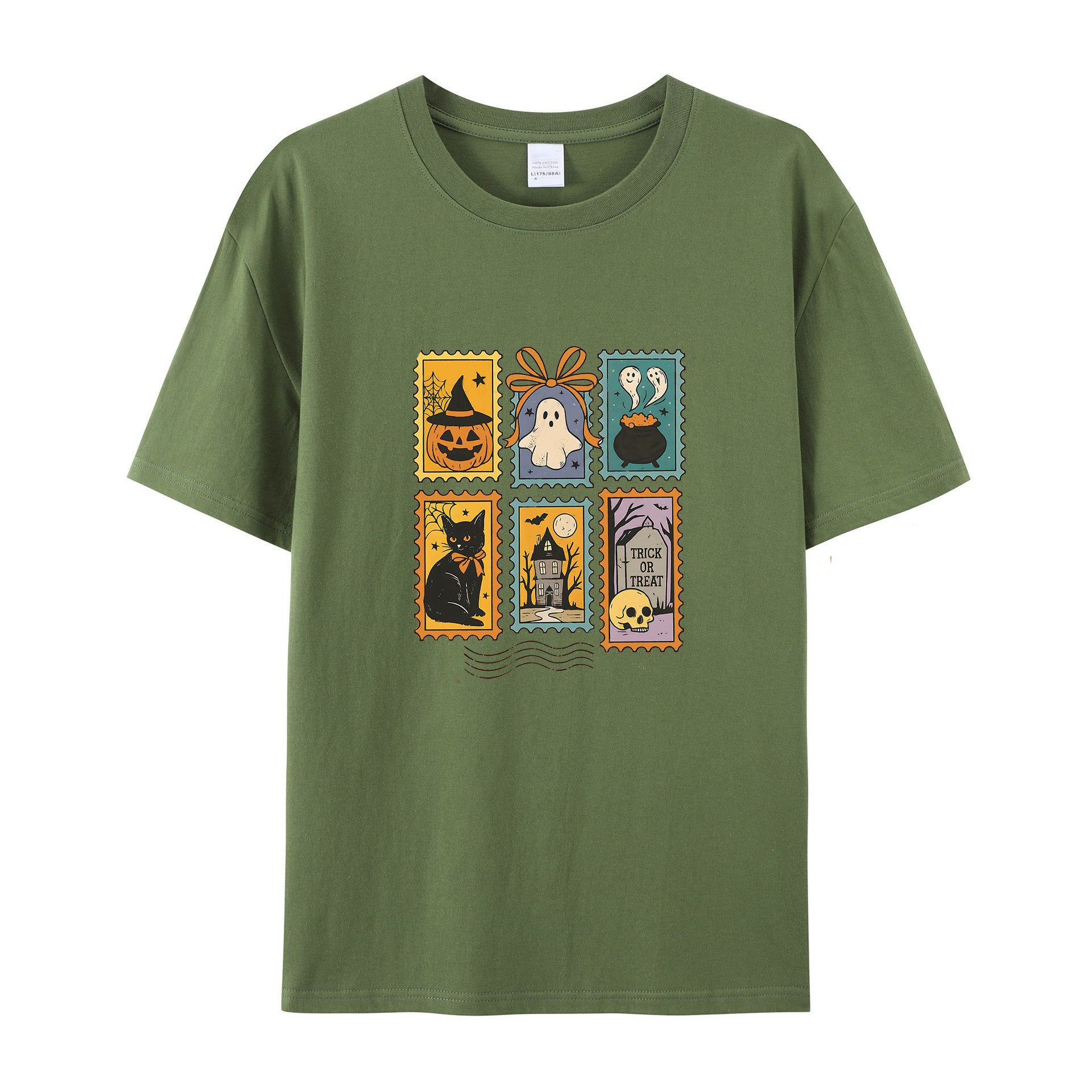 Halloween retro cotton T-shirts