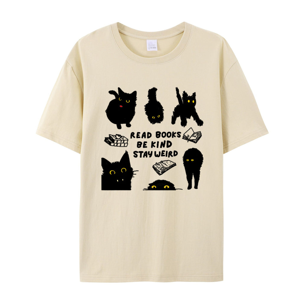 Read Books Be Kind Stay Weird cotton T-shirt