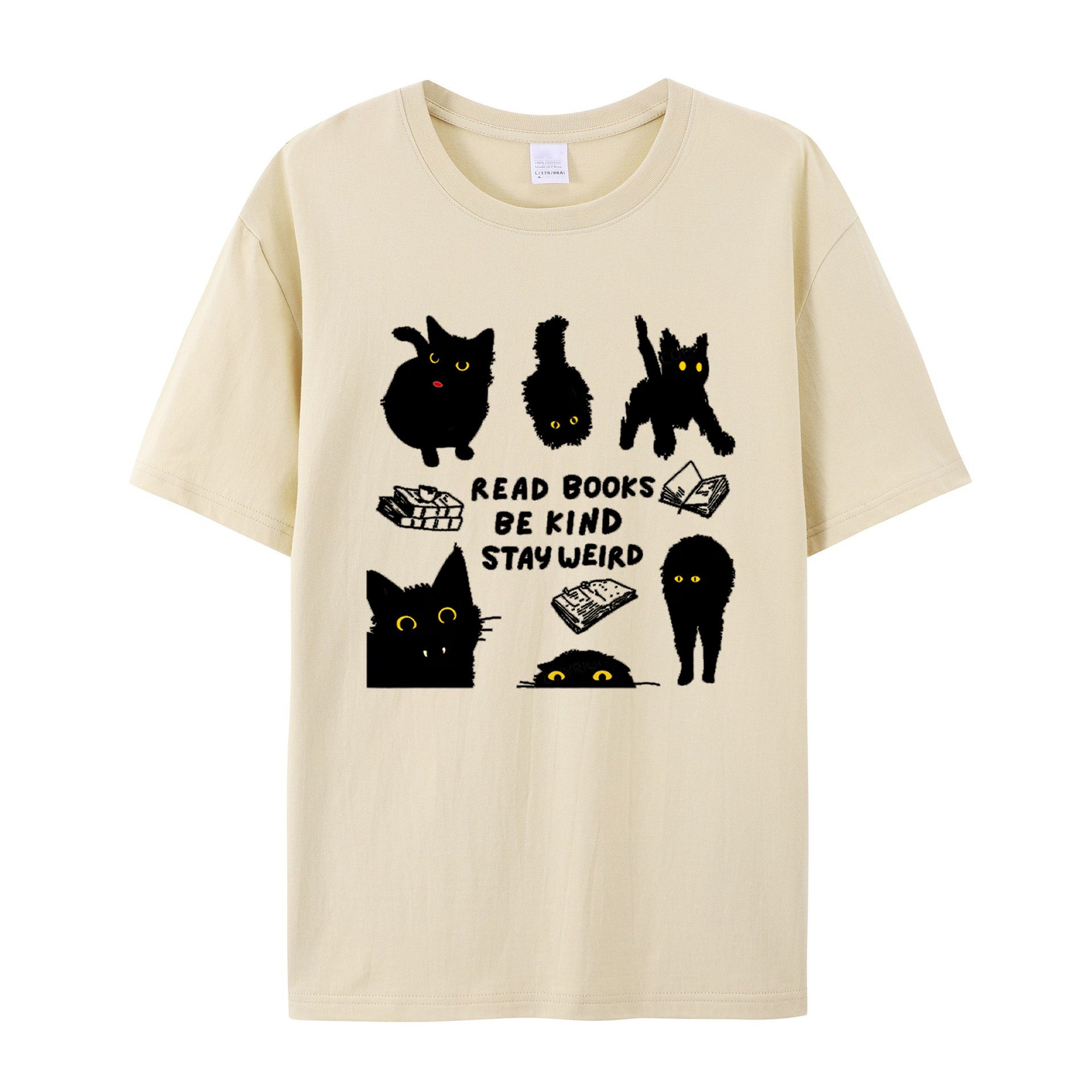 Read Books Be Kind Stay Weird cotton T-shirt