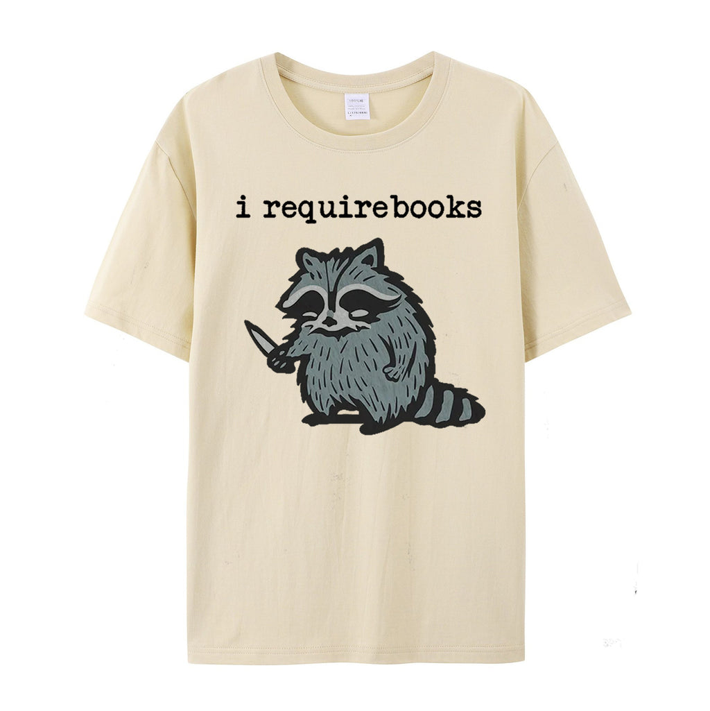 I Require Books cotton T-shirt