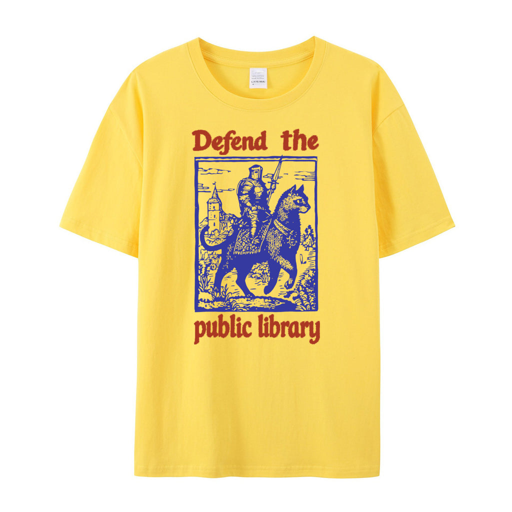Defend the Public Library cotton T-shirt