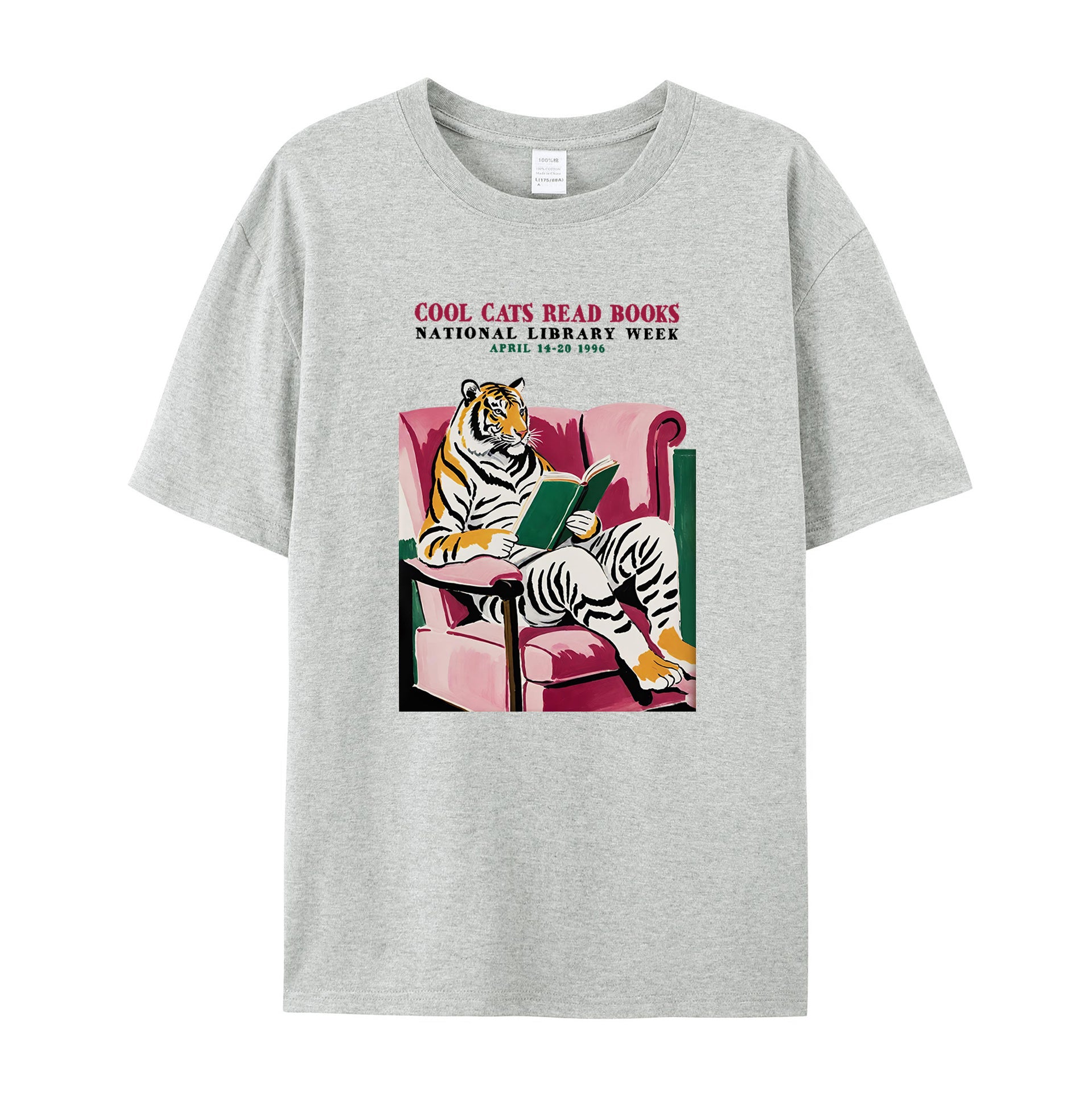 Library Week Poster 1996 cotton T-shirt