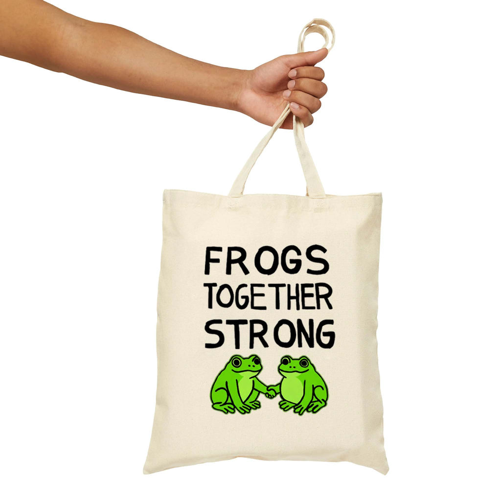 Frogs Together Strong Protest Shirt canvas bag