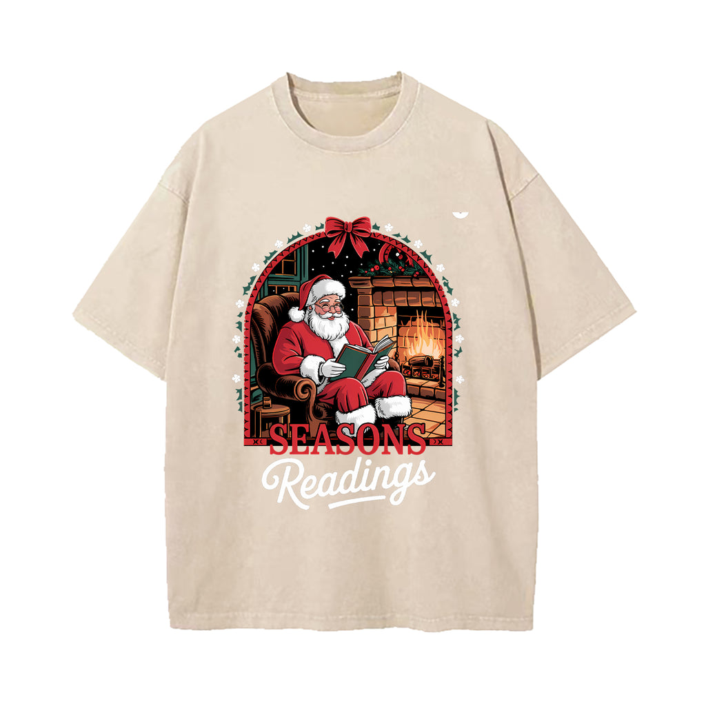 Reading Santa Claus Bookish Christmas Reading Lovers Essential T-Shirt