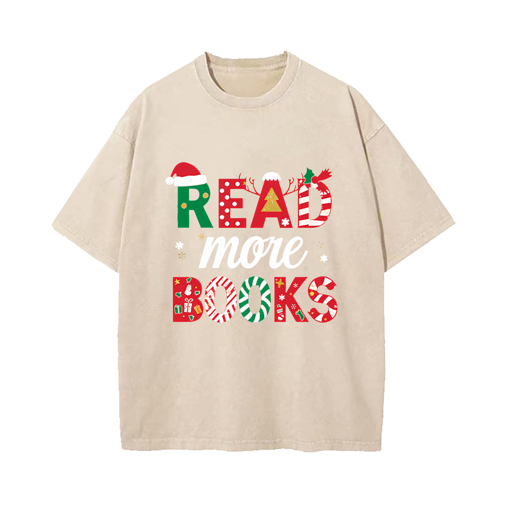 read more books christmas reading book T-Shirt