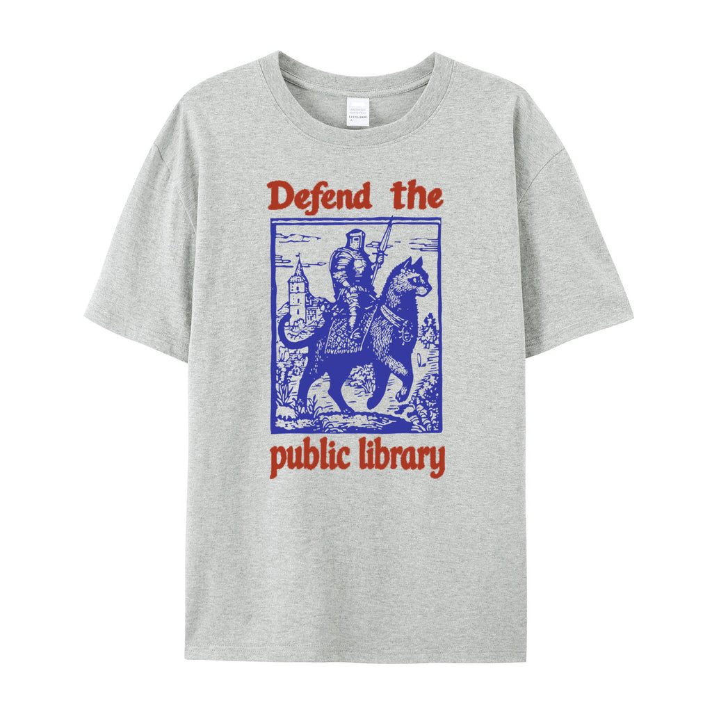Defend the Public Library cotton T-shirt