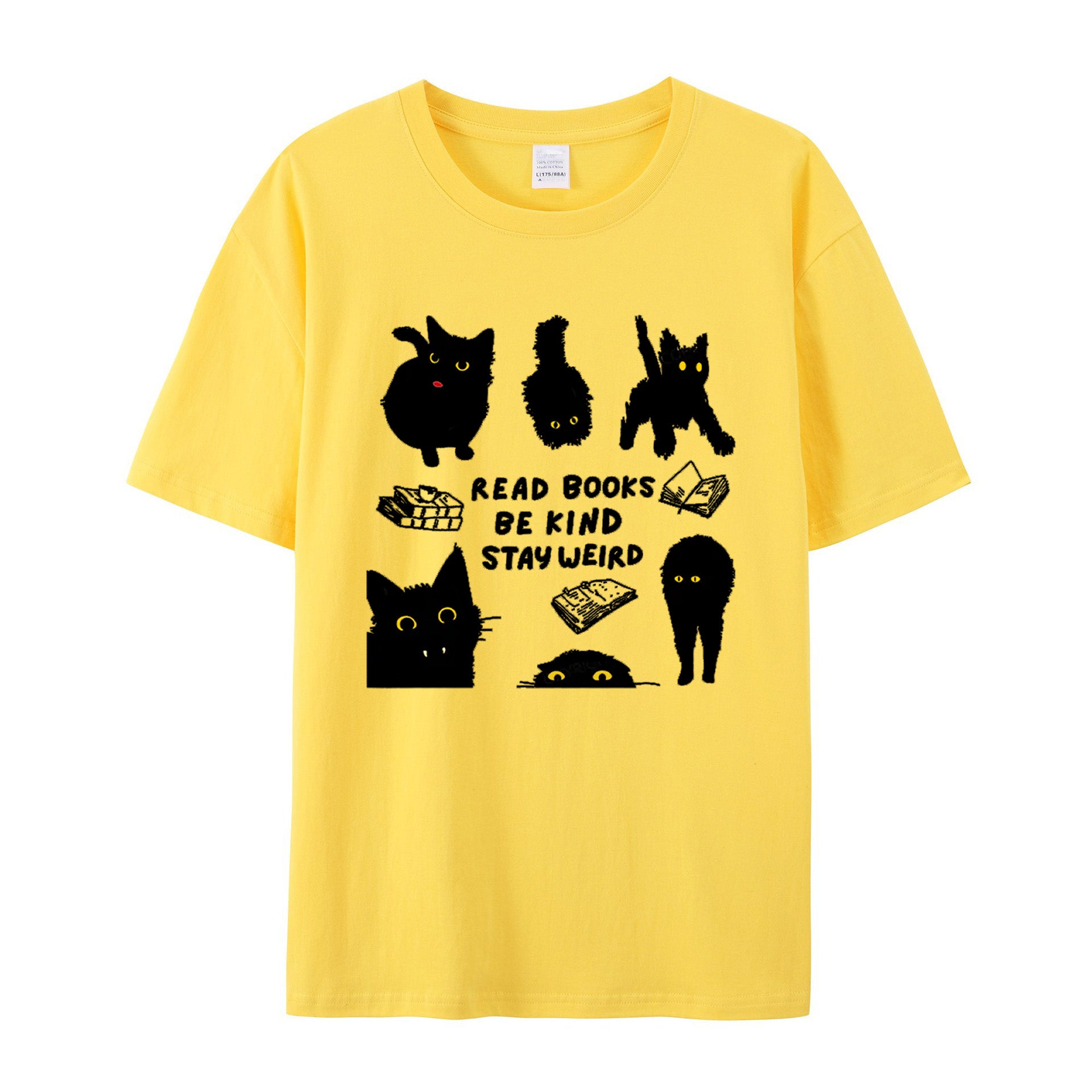 Read Books Be Kind Stay Weird cotton T-shirt